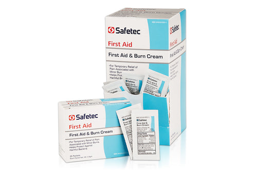 2 Boxes of Safetec 53405 First Aid & Burn Cream with 2 loose packs