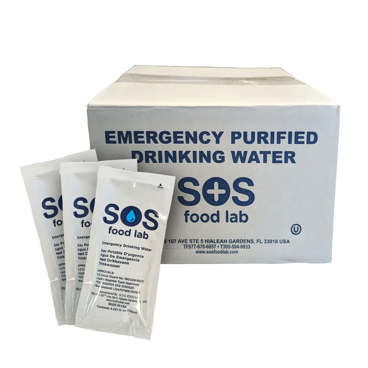 SOS Emergency Drinking Water - 4.227 oz (125 ml) Pouch
