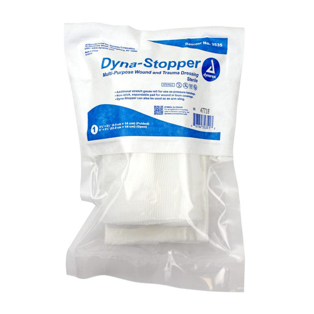 Package of Dynarex 3535 Dyna-Stopper trauma dressing