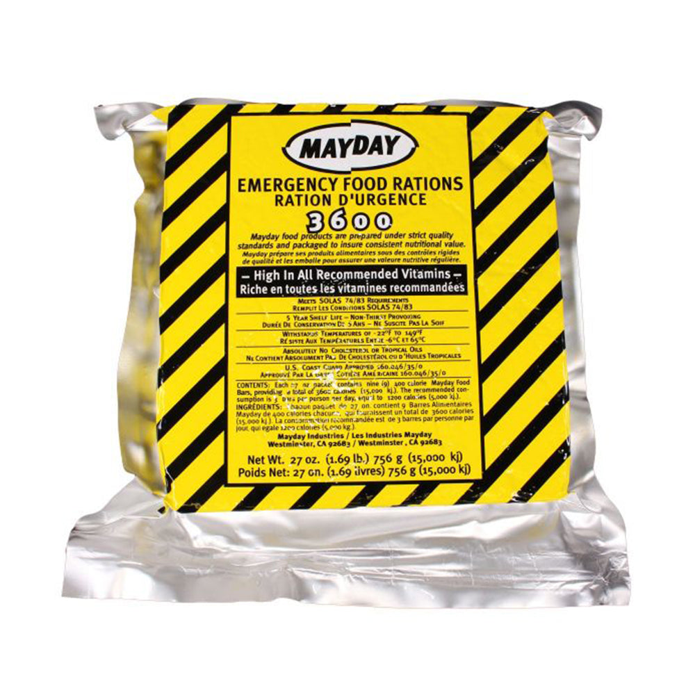 Pack of Mayday 3600 emergency food rations