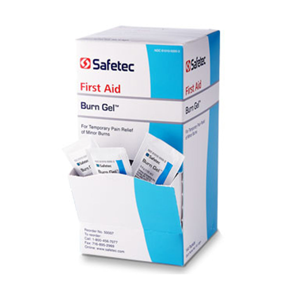 Open display box of Safetec 50007 Burn Gel