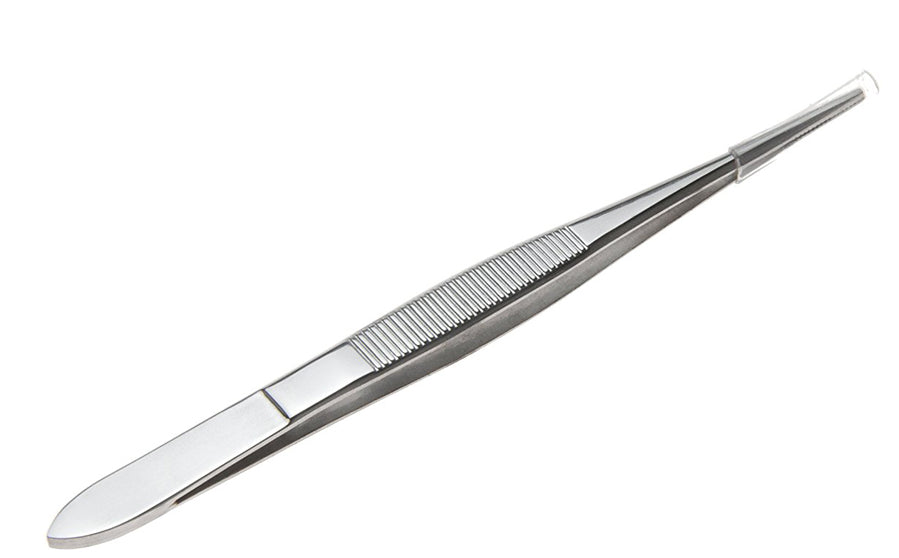 4-1/4" sharp point metal tweezers