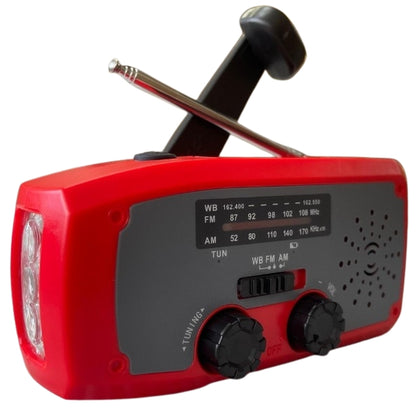 Weather Radio NOAA, AM/FM, Solar, Hand Crank, LED Flashlight